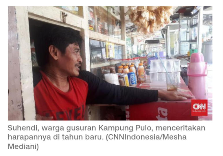 Berharap Datangnya Perubahan Dari Anies-Sandi di Kampung Pulo