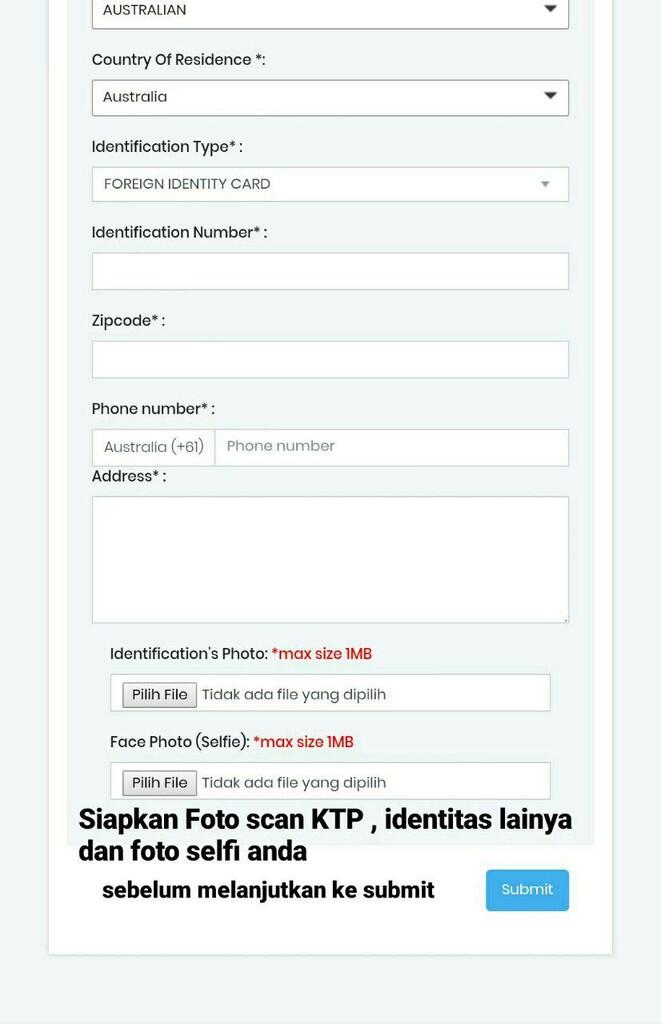 DAFTAR TOKENOMY (TEN) VIP BITCOIN INDONESIA