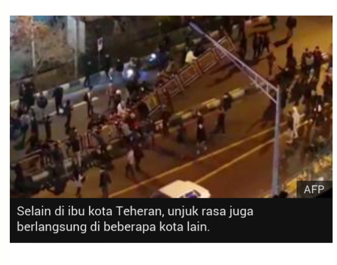 Unjuk Rasa Iran, 10 Orang Tewas Menurut Stasiun TV Pemerintah