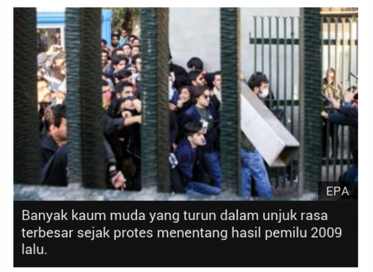 Unjuk Rasa Iran, 10 Orang Tewas Menurut Stasiun TV Pemerintah