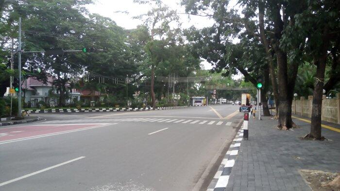 Jalanan di Kota Medan Sepi Hari Pertama Tahun 2018