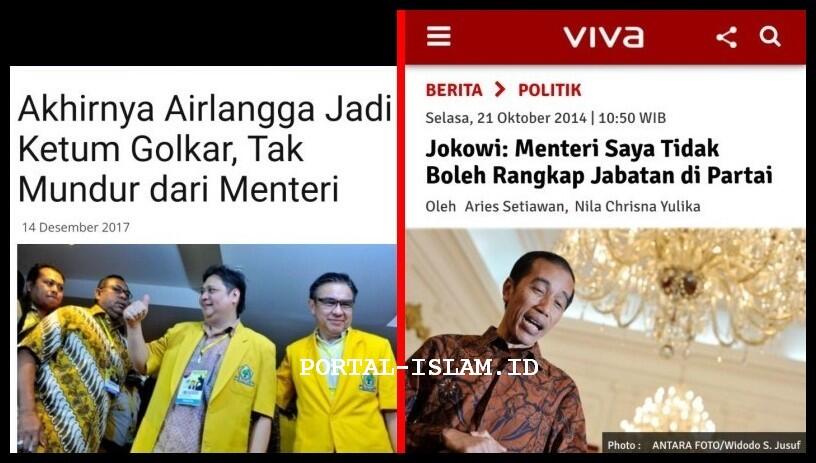 Airlangga Hartarto Rangkap Dua Jabatan, Jokowi Dinilai Jilat Luda Sendiri