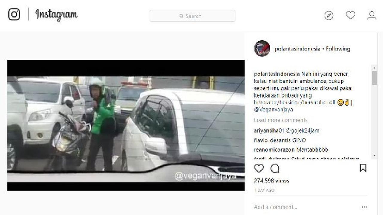 Patut Ditiru, Aksi Heroik Pengemudi Ojek Online Kawal Ambulans