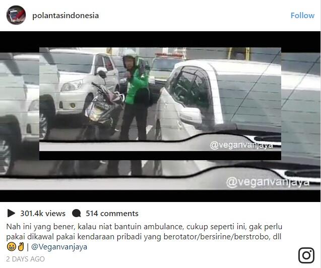 Patut Ditiru, Aksi Heroik Pengemudi Ojek Online Kawal Ambulans