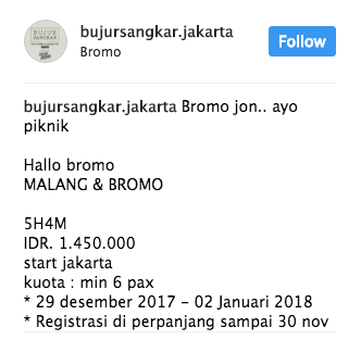 Hati hati menggunakan jasa travel @bujursangkar.jakarta