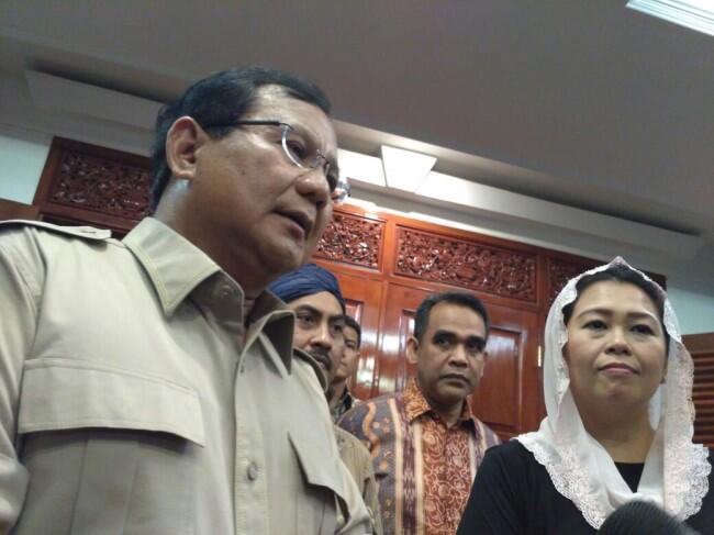 Prabowo Sedih Yenny Wahid tak Maju Pilgub Jatim
