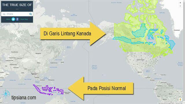 Perbandingan Luas INDONESIA Dengan Negara Lain Yang Sesungguhnya