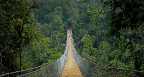 Jembatan Gantung Terpanjang Indonesia Ada Di Sukabumi
