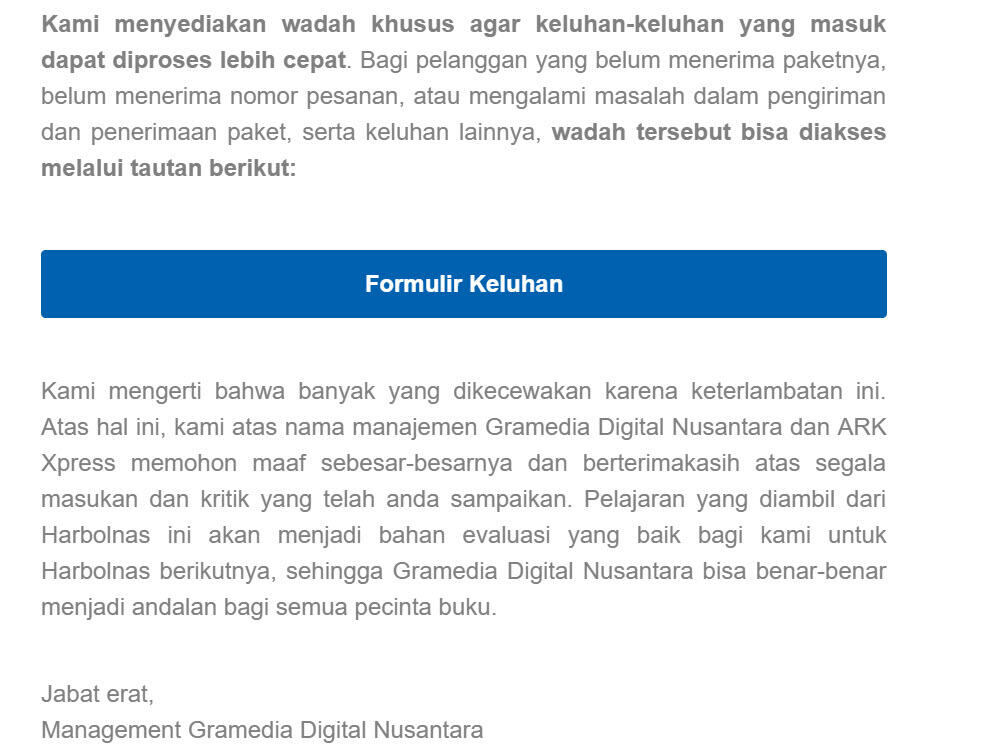 Gramedia.com benar benar tidak profesional 