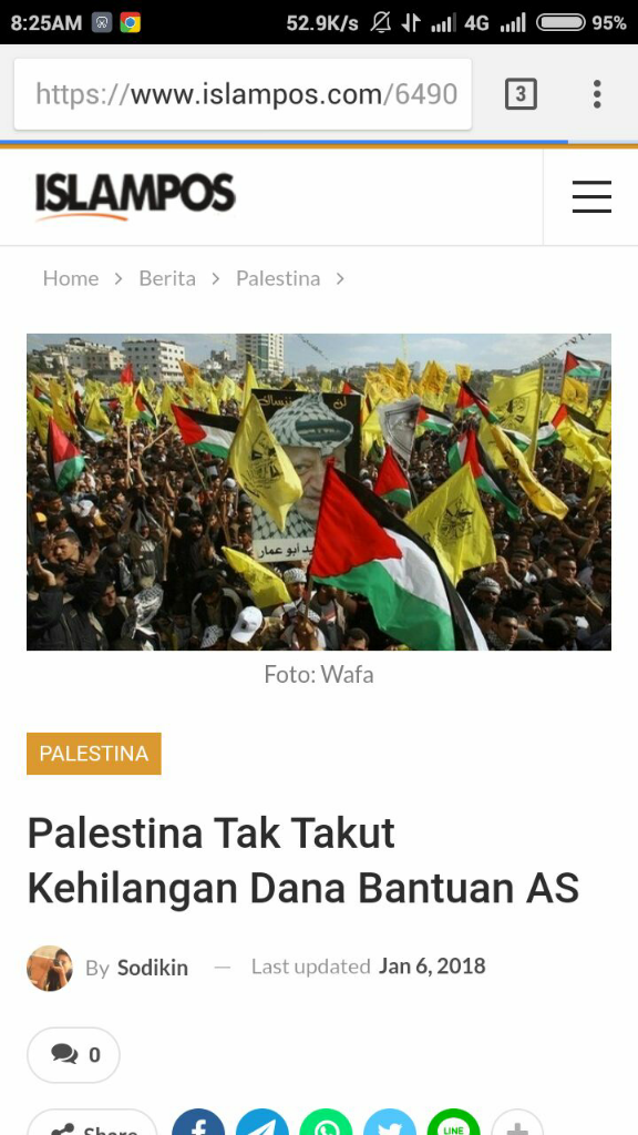 Palestina prihatin dengan dihentikannya bantuan untuk UNRWA