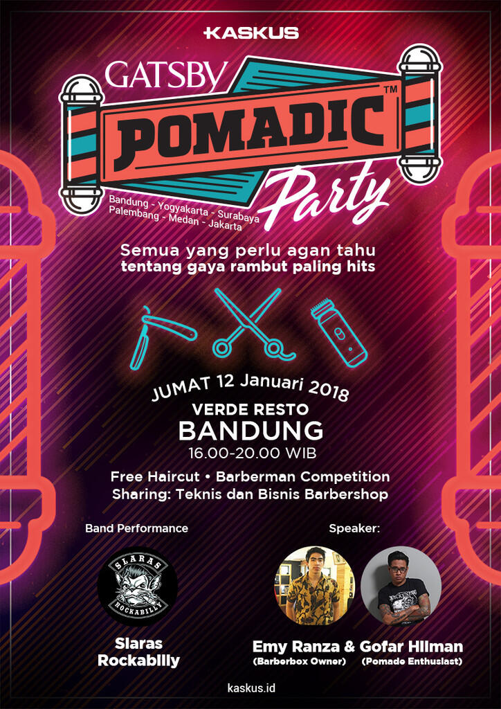 Bandung Jadi Tempat Pertama Digelarnya GATSBY Pomadic Party, Merapat Yuk!