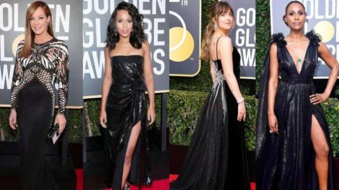 Parade Aktris Bergaun Gaun Hitam Yang Tampil Di Red Carpet Golden Globe