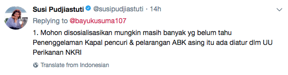 Luhut Minta Untuk Tidak Menenggelamkan Kapal Lagi, Ini Tanggapan Susi