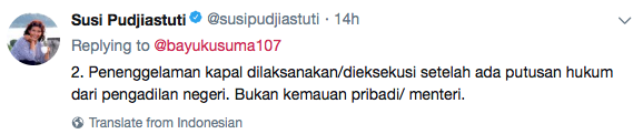 Luhut Minta Untuk Tidak Menenggelamkan Kapal Lagi, Ini Tanggapan Susi