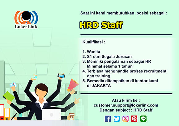 HRD STAFF : Info Lowongan Kerja | KASKUS