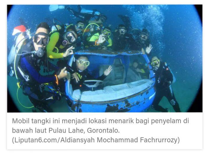 Bervespa Ria Pagi Hari di Bawah Laut Pulau Lahe Gorontalo