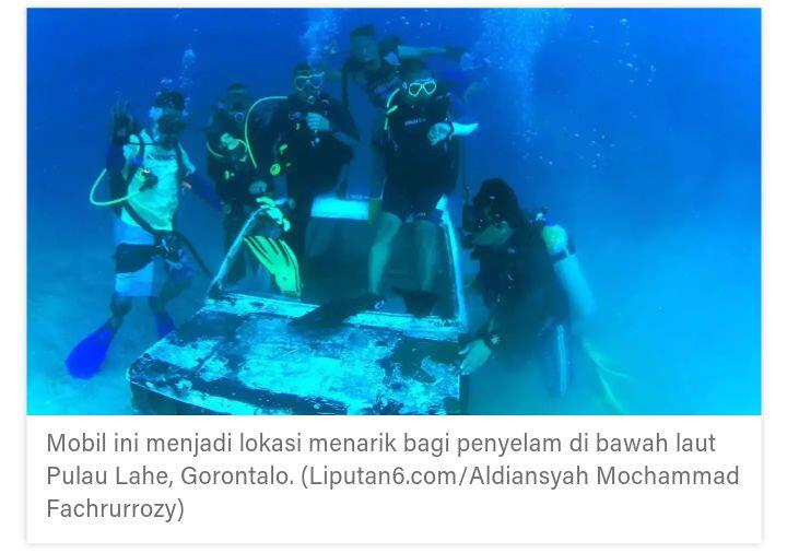 Bervespa Ria Pagi Hari di Bawah Laut Pulau Lahe Gorontalo