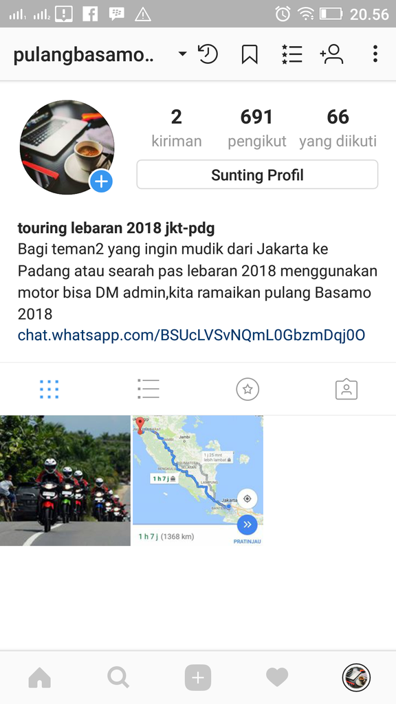 Mudik motor Jakarta-Padang