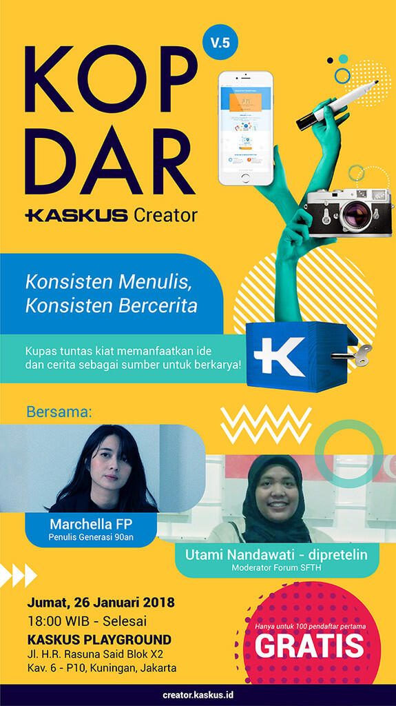 Mau Jadi Penulis Cerita Populer? Yuk Dateng ke KOPDAR Creator!