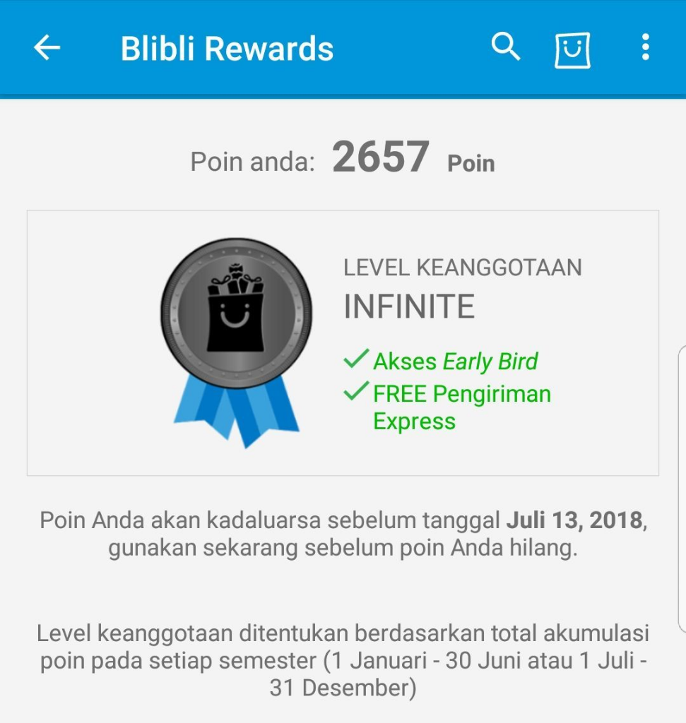 Level Keanggotaan Blibli Tidak Seperti Promosi Yang Diterapkan