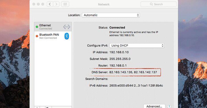 Mallware DNS Hijacking Tidak Terdeteksi Mengincar Pengguna Apple MacOS