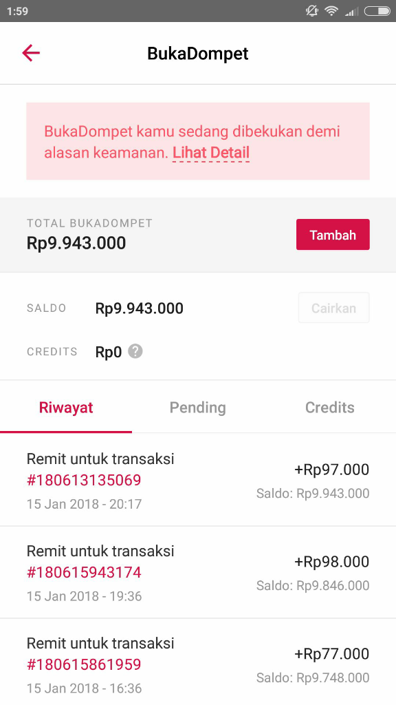 Bukadompet Di Bekukan Bukalapak Tanpa Ada Alasan Yang Jelas.
