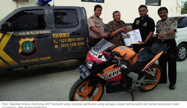 Cerita Kapolsek Muara Gembong Tolak Pemberian Uang Korban Curanmor