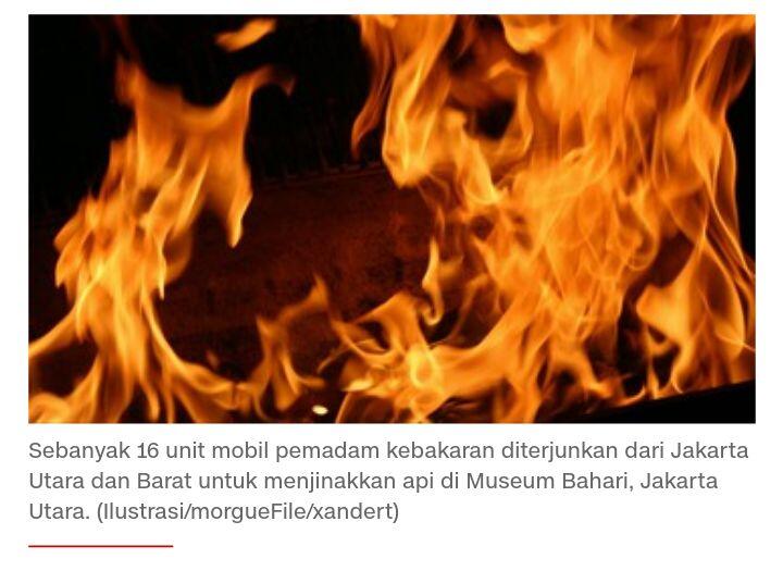 Museum Bahari Jakarta Terbakar, Belasan Damkar Dikerahkan