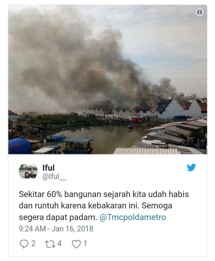 Museum Bahari Jakarta Terbakar, Belasan Damkar Dikerahkan