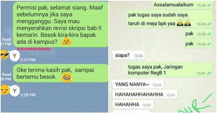 Obrolan kocak dosen dan mahasiswa, ngeselin tapi bikin ketawa