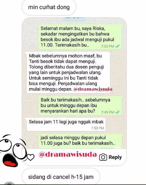 Obrolan kocak dosen dan mahasiswa, ngeselin tapi bikin ketawa