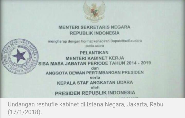 Presiden Jokowi Hari Ini Umumkan Reshuffle Kabinet