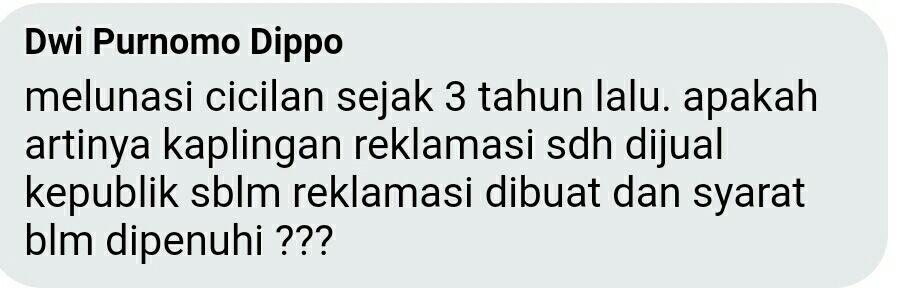 Tanya reklamasi ke pengembang karena sudah lunas, pembeli malah dipolisikan