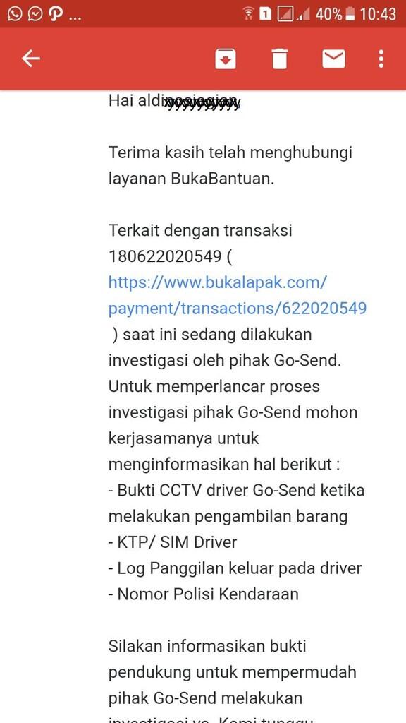 KECEWA BELI BARANG HANDPHONE DI BUKALAPAK VIA GOSEND