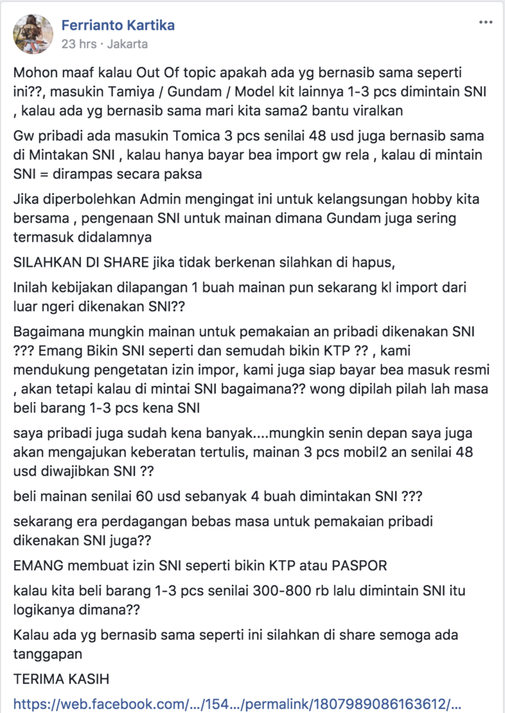 Lo Bawa Mainan Dari Luar Negeri Tanpa SNI? Kelar! Dimusnahkan..