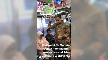 Anies Pamer ke Kondangan Naik KRL