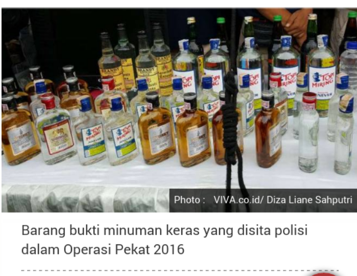 Delapan Fraksi di DPR Setuju Miras Dijual di Warung-warung