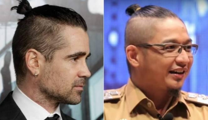  Model  Rambut  Sama Keren Colin Farrel atau Pasha Ungu  