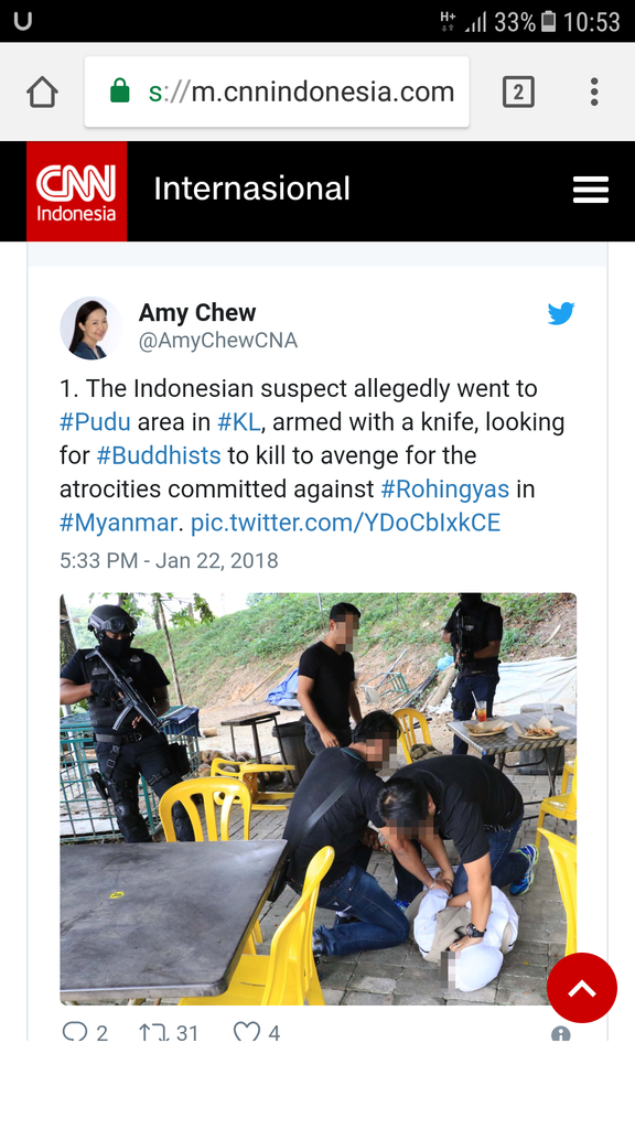 Indonesia Sesalkan Penangkapan WNI Terduga ISIS di Malaysia