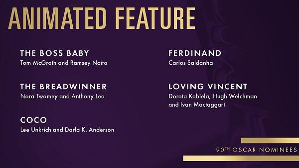 Begini Daftar Lengkap Nominasi Oscar 2018