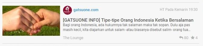 &#91;GATSUONE INFO&#93; Tipe-tipe Orang Indonesia Ketika Bersalaman