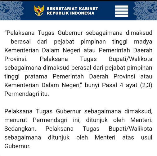 Jadi PLT Gubernur, Apa Pati Polri Sebegitu Menganggurnya?