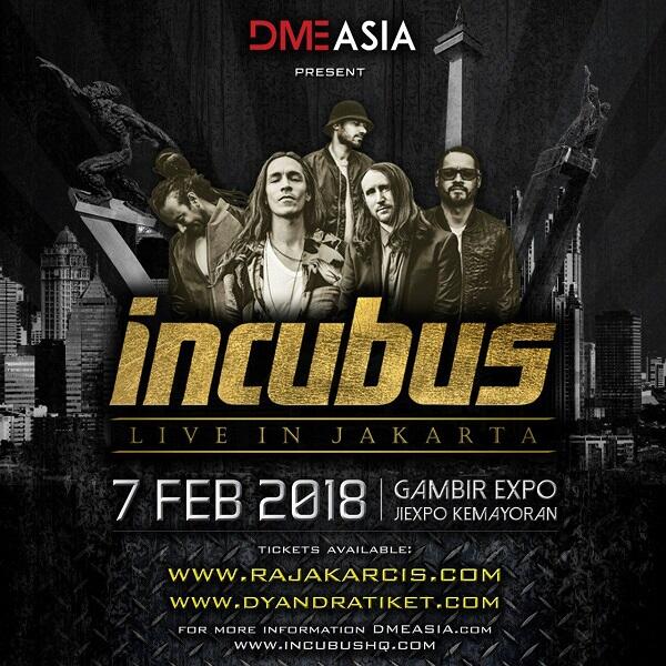 Incubus Siap Buat Menggebrak Jakarta Gan!