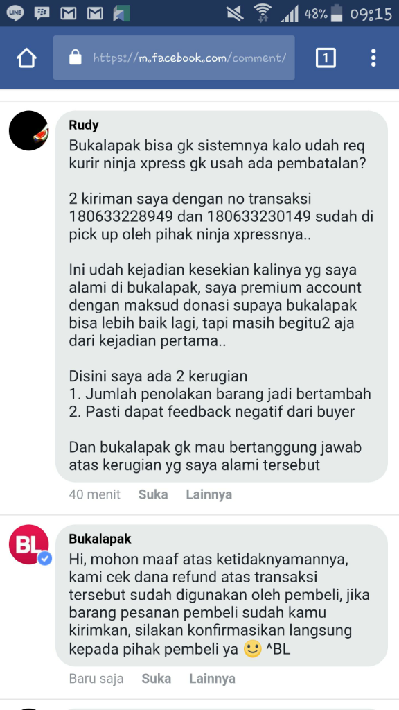 BUKALAPAK - SISTEM YANG TAK KUNJUNG MEMBAIK