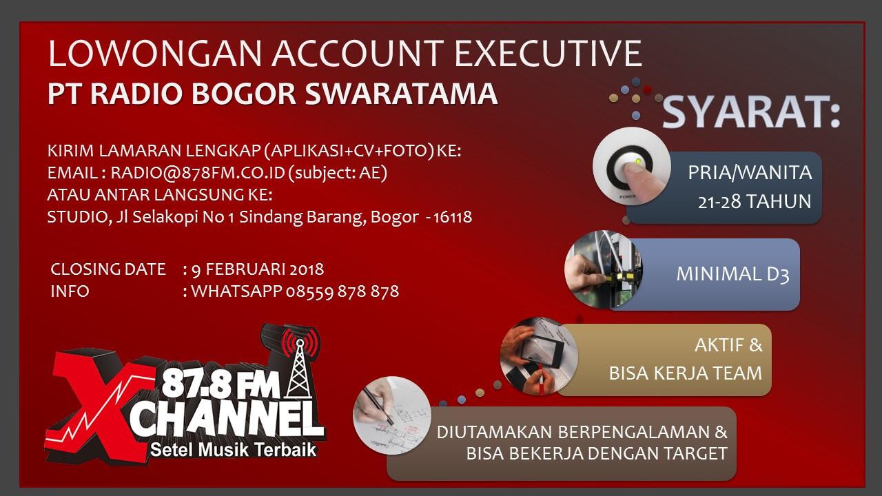 &#91;Bogor&#93; Lowongan Account Executive Radio