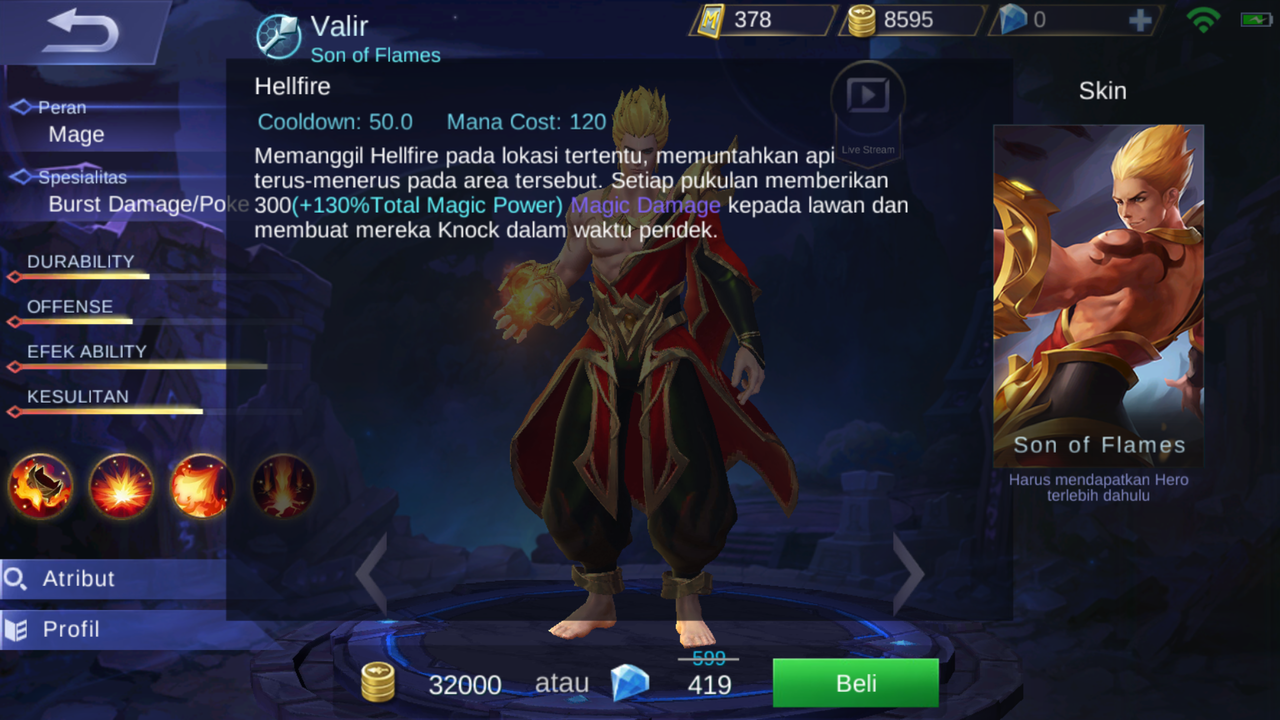 Hero Baru Mobile Legend Valir Si Mage Api