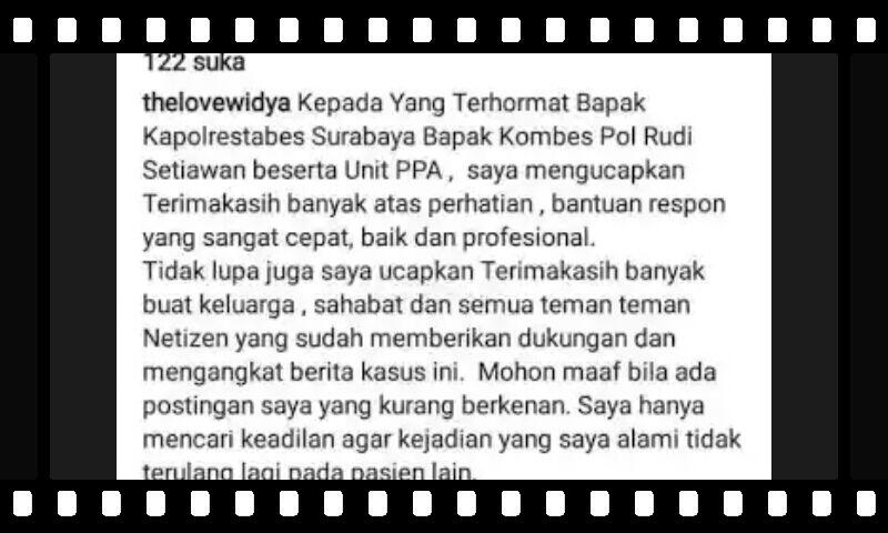 Widya Wanita Yang Dilecehkan Perawat Rumah Sakit Yang Bernama Junaedi