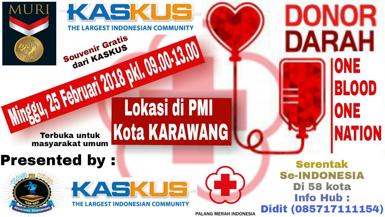 &#91;Invitation&#93;One Blood One Nation 2018 Serentak 58 Regional bareng Reg. Karawang