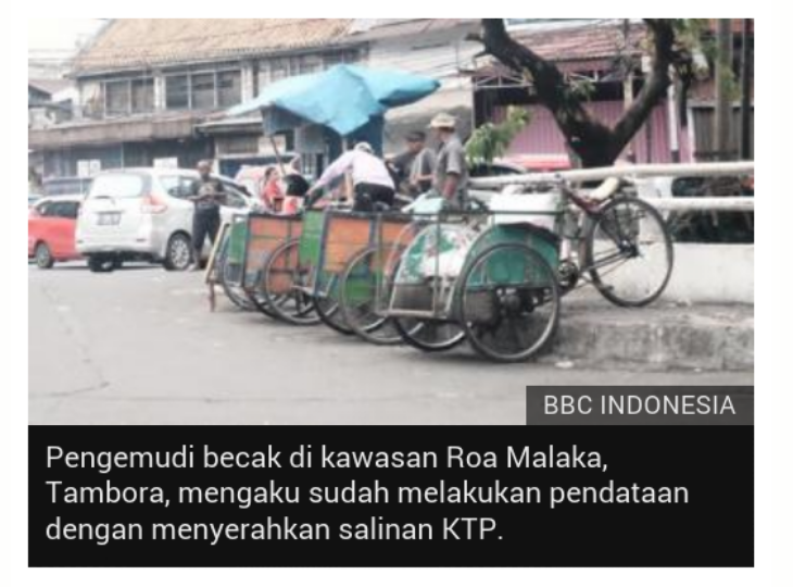 Becak di Jakarta dan 'Kontrak Politik' Gubernur Anies Baswedan