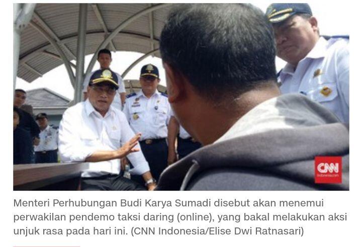 Menhub Akan Temui Pengemudi Taksi Online Saat Demo